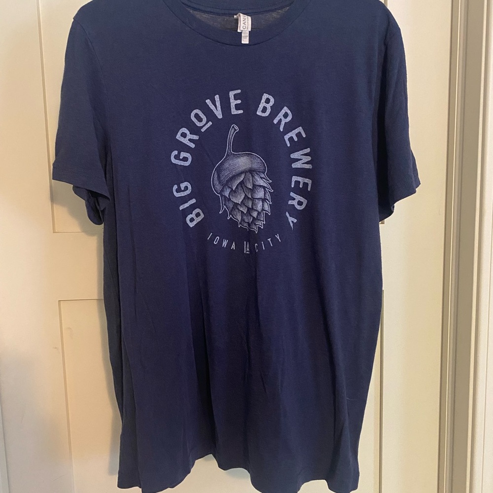 Navy Blue Big Grove Brewery Short Sleeve Tee
